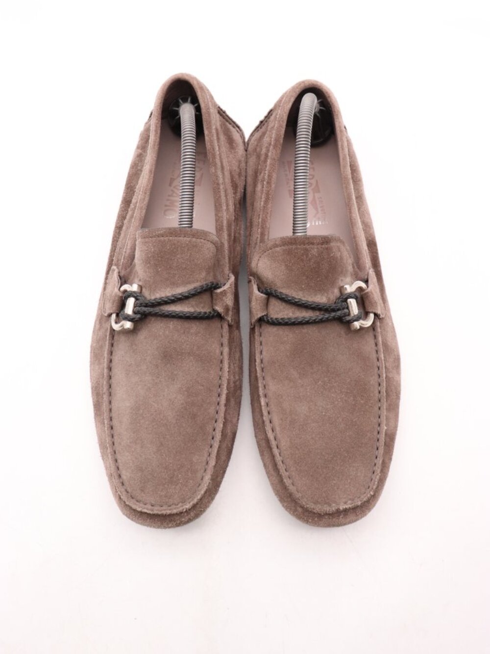 Salvatore Ferragamo Front 4 Men's 10.5 EE Driving Loafers Suede Shoes Italy